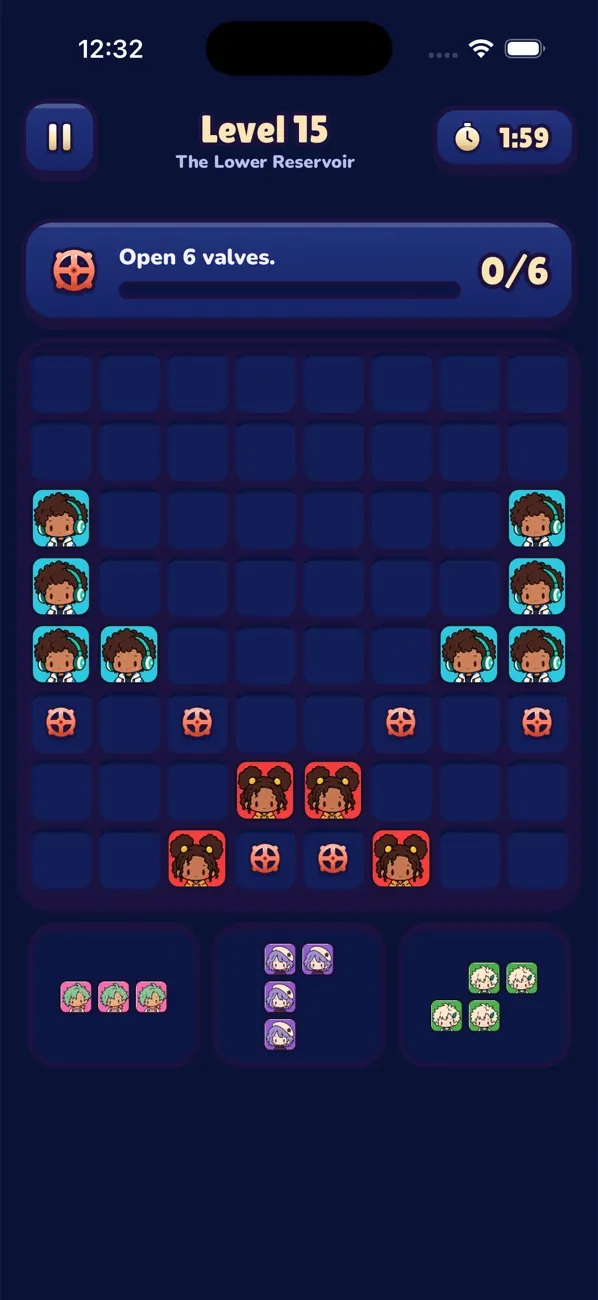 A Lanternbound puzzle on the 8x8 board